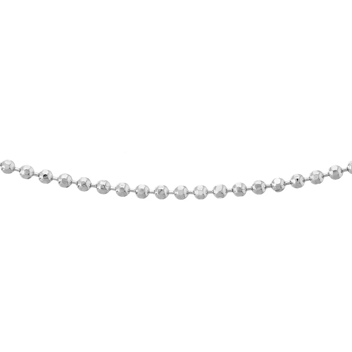 14K Gold Diamond-Cut Bead Choker Chain