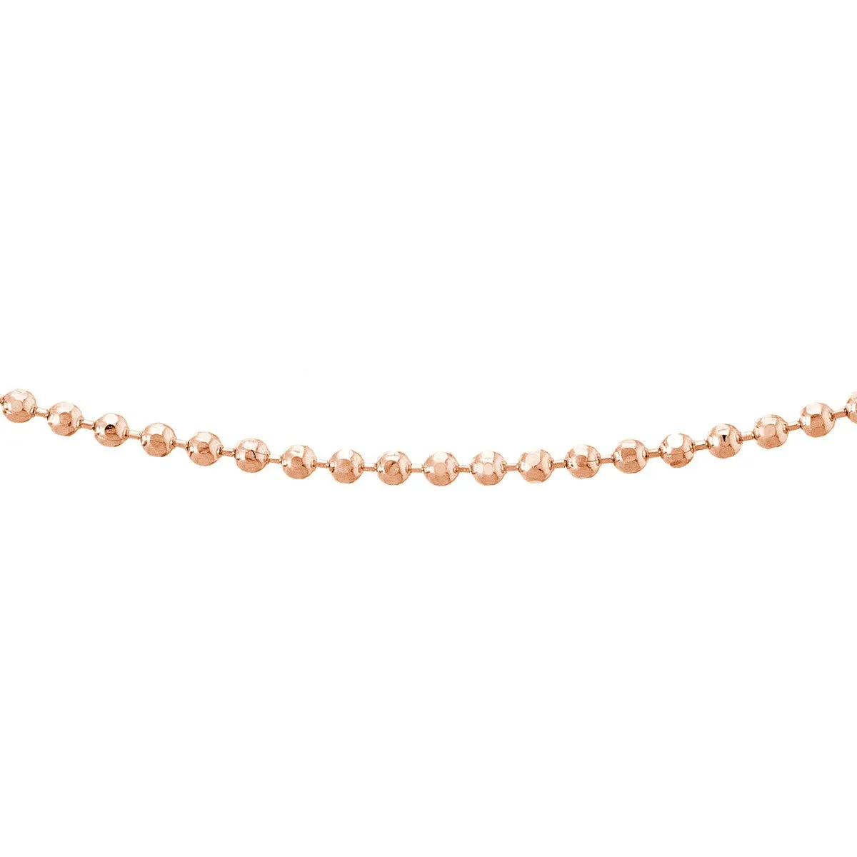 14K Gold Diamond-Cut Bead Choker Chain