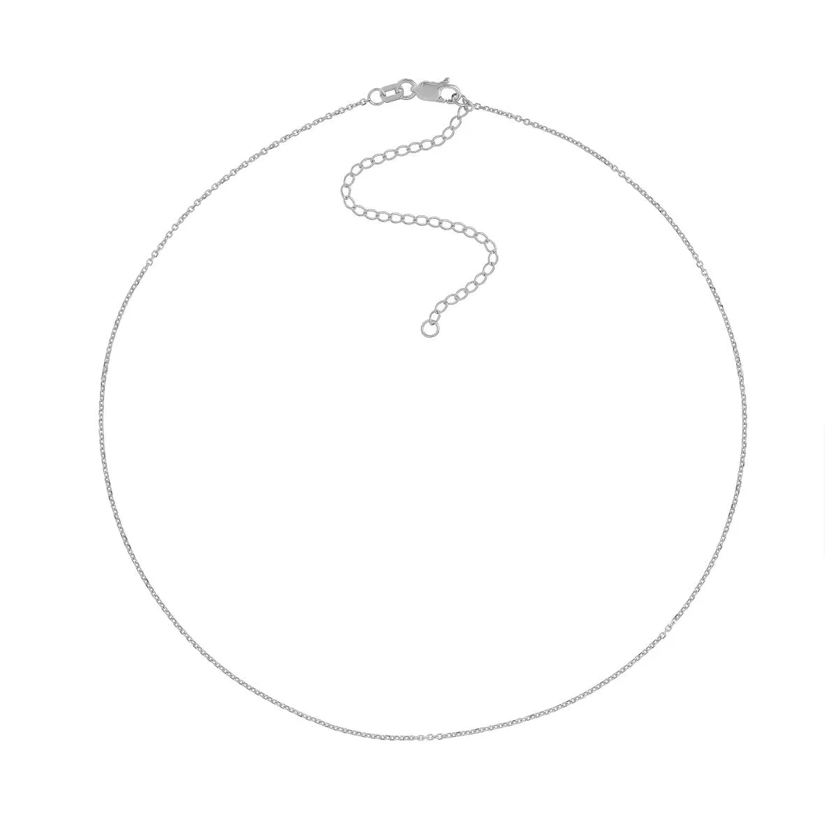14K Gold Diamond-Cut Cable Choker Chain