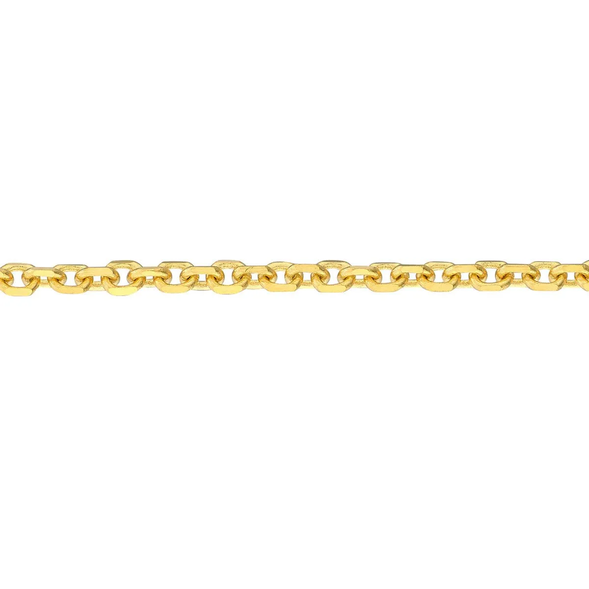 14K Gold Diamond-Cut Cable Choker Chain