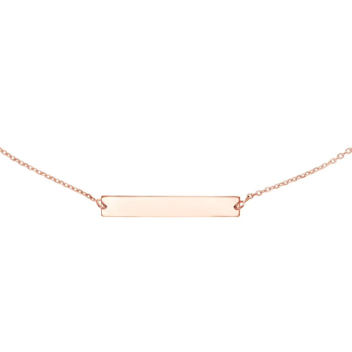 14K Gold Engravable Mini Bar Adjustable Choker