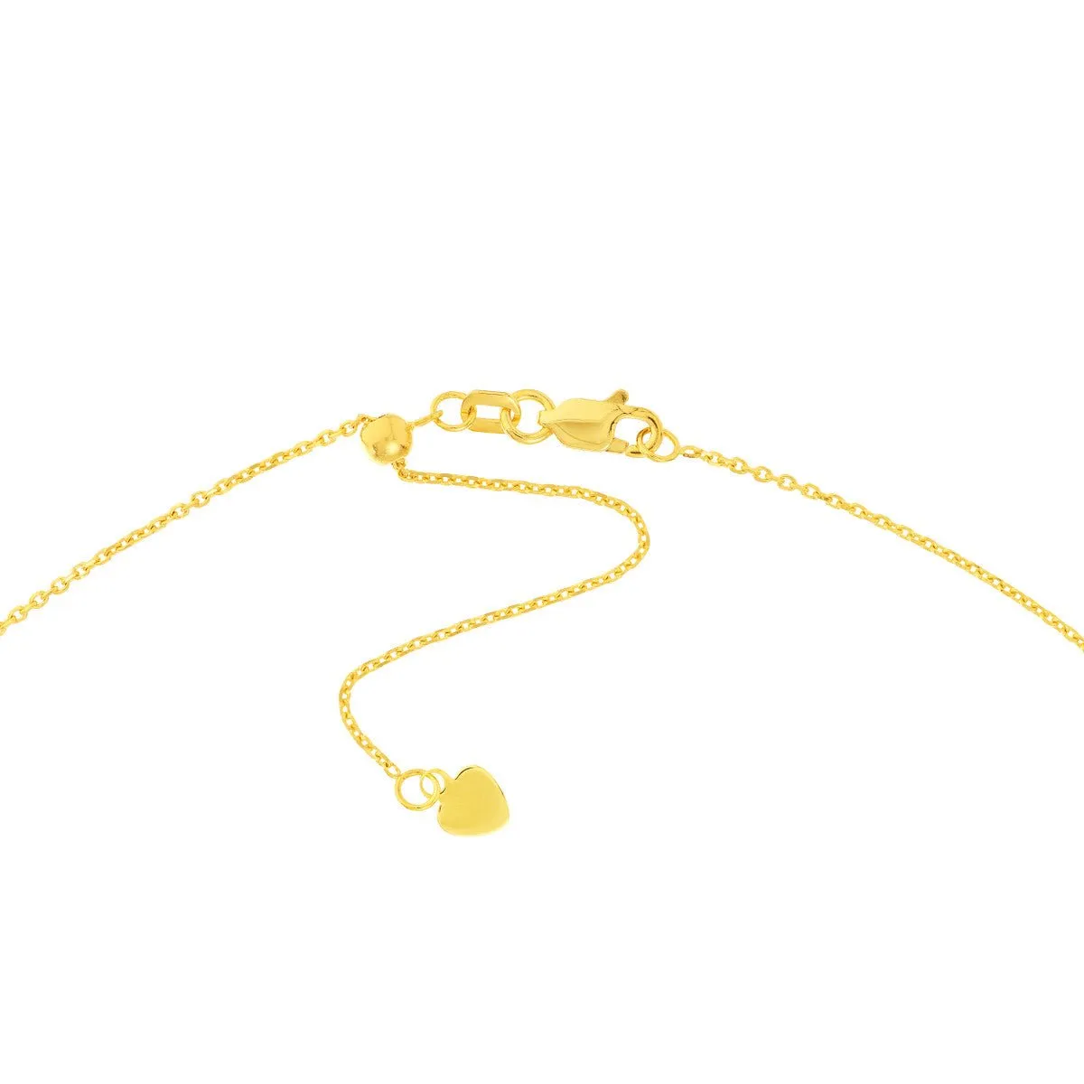14K Gold Engravable Mini Bar Adjustable Choker