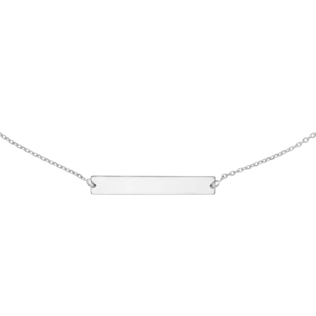 14K Gold Engravable Mini Bar Adjustable Choker