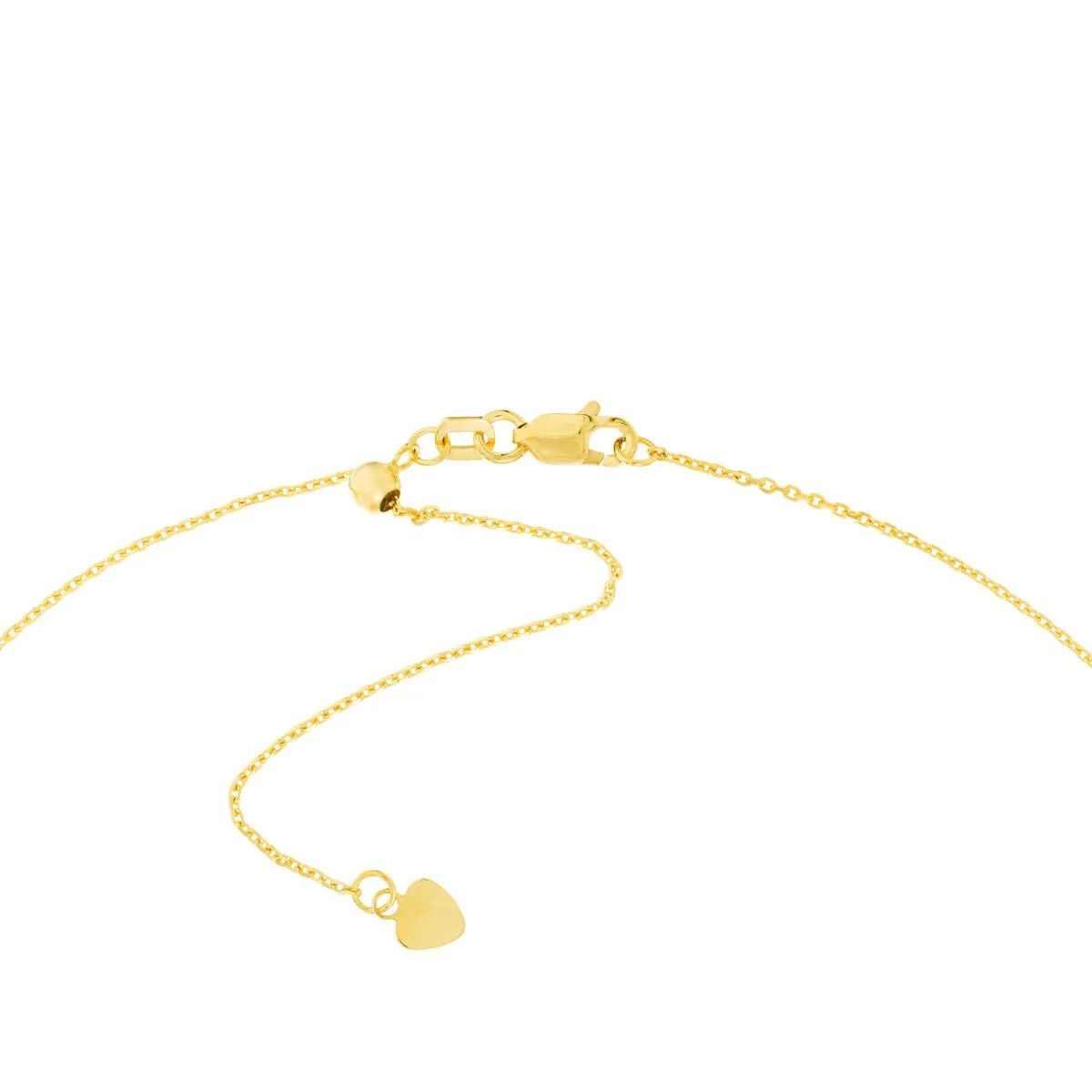14K Gold Full Disc Station Adjustable Choker