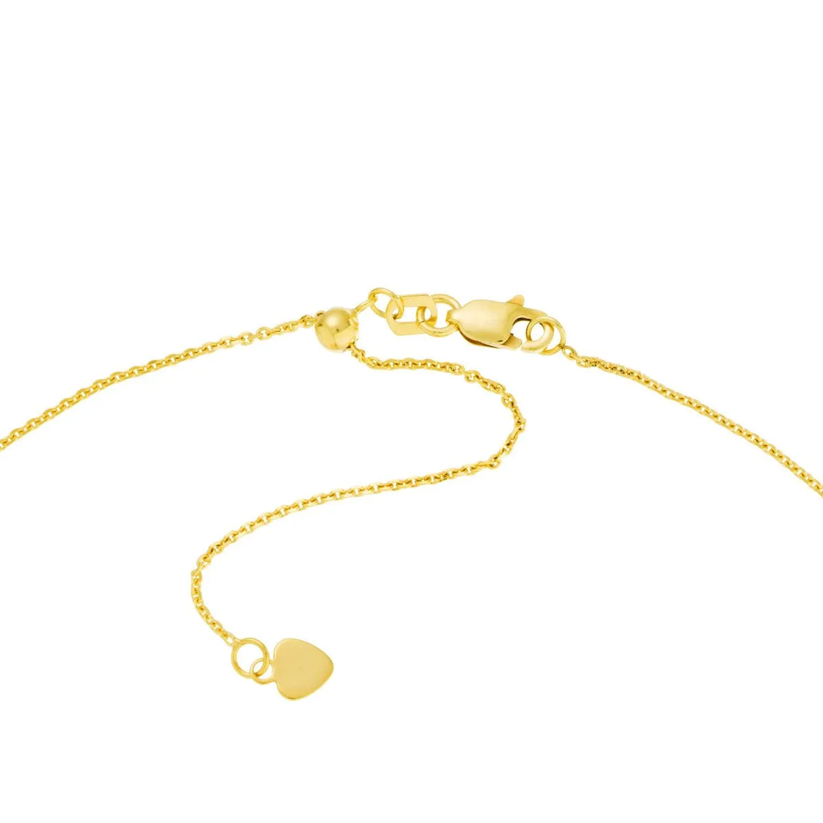 14K Gold Mini Disc Quintet Adjustable Choker