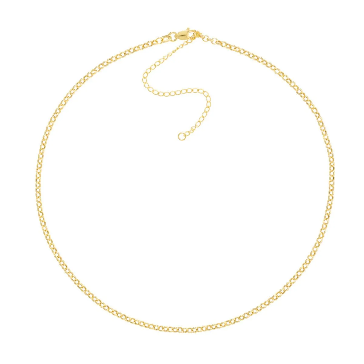14K Gold Rolo Choker Chain
