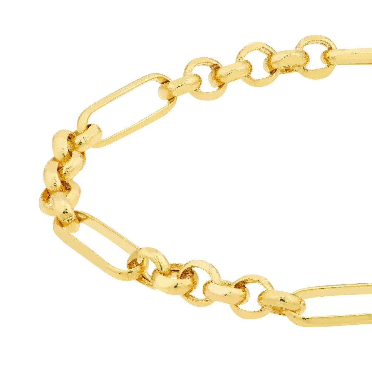 14K Yellow Gold Hollow 6 1 Rolo Adjustable Choker