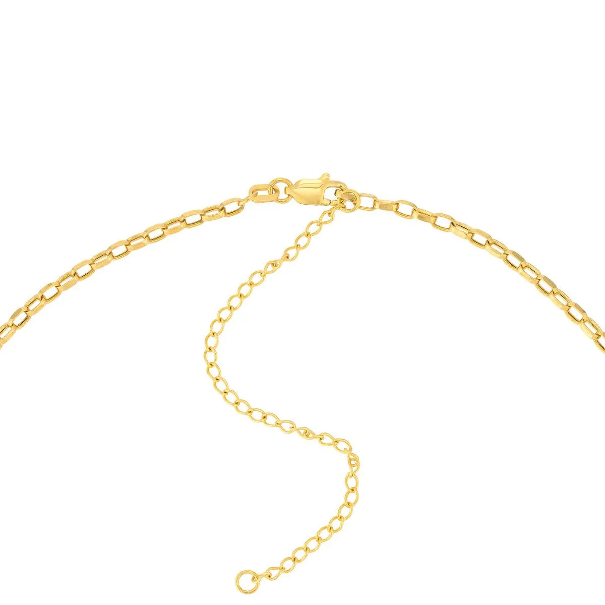 14K Yellow Gold Mini Rectangular Link Choker