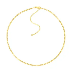 14K Yellow Gold Mini Rectangular Link Choker