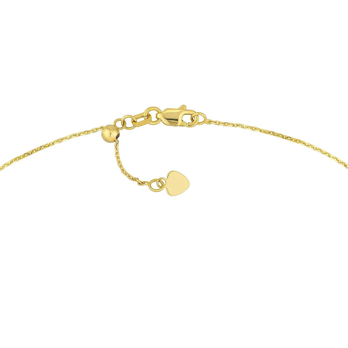 14K Yellow Gold Two-Stranded Fluted Pendant Choker Necklace