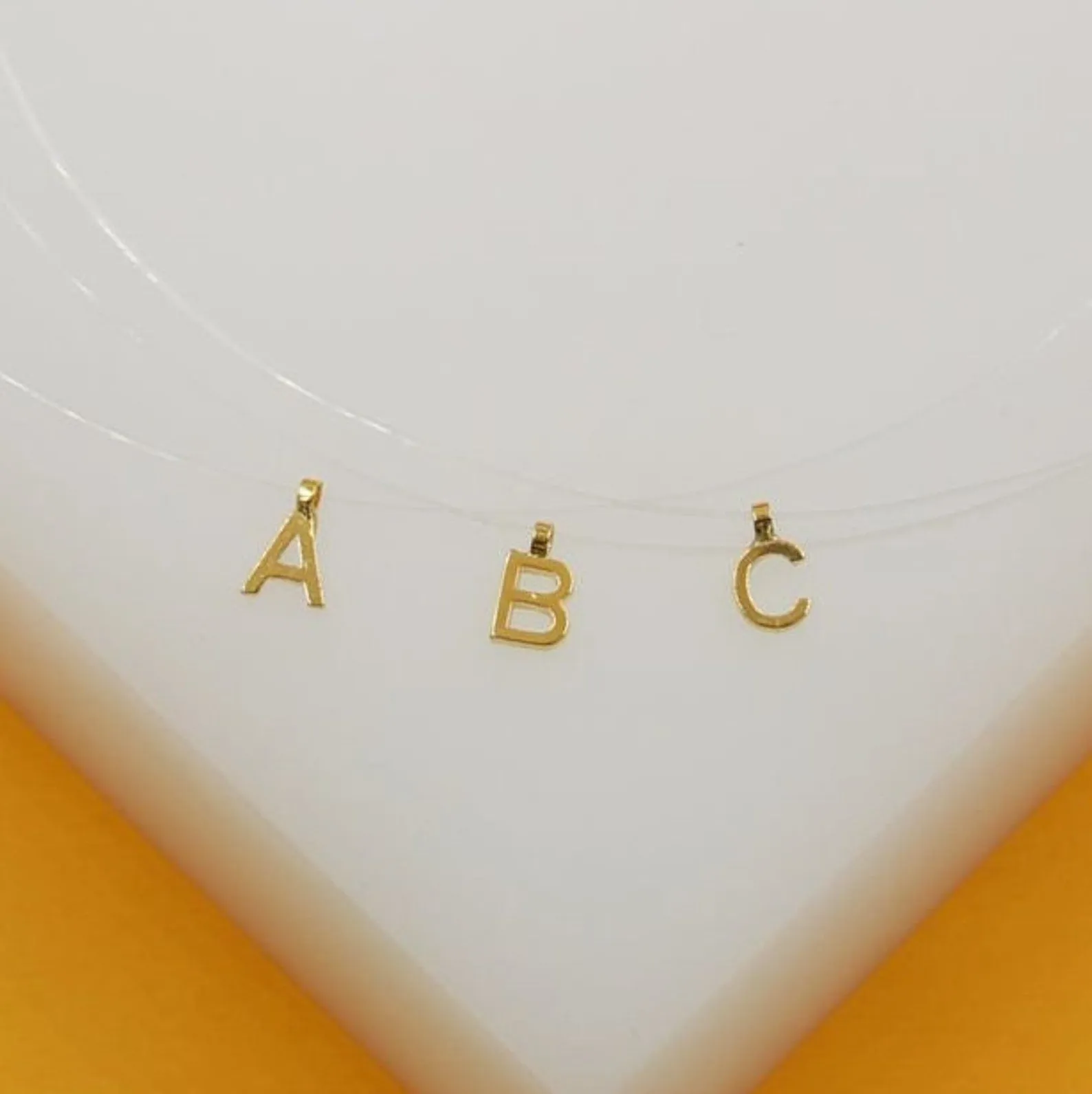 18K Gold Filled Initial Letter Choker (H159)