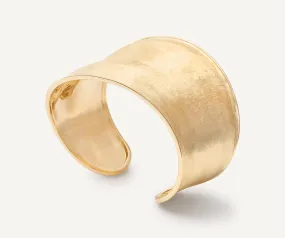 18K Yellow Gold Cuff, Medium Width