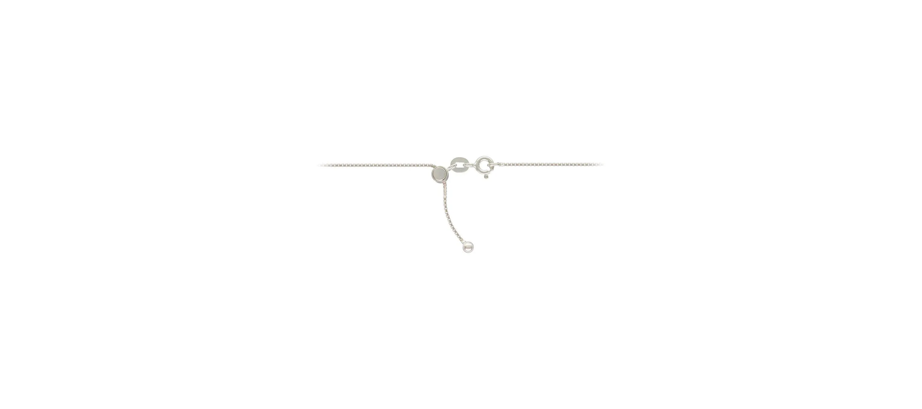 22" Adjustable 015 (0.85mm) Box Chain, Sterling Silver. Made in USA. #501474122LA