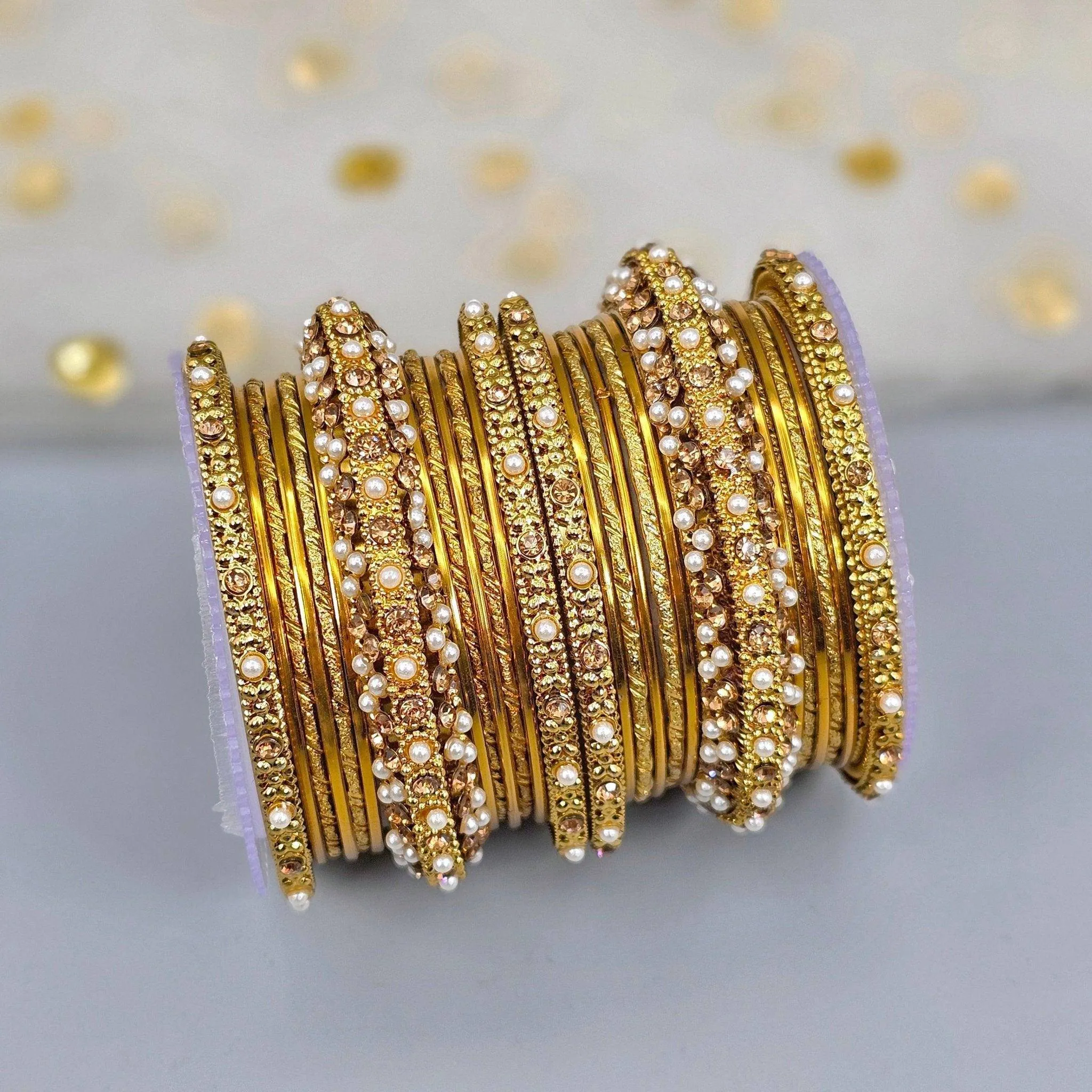 26 Pcs Gold Metal bangle set