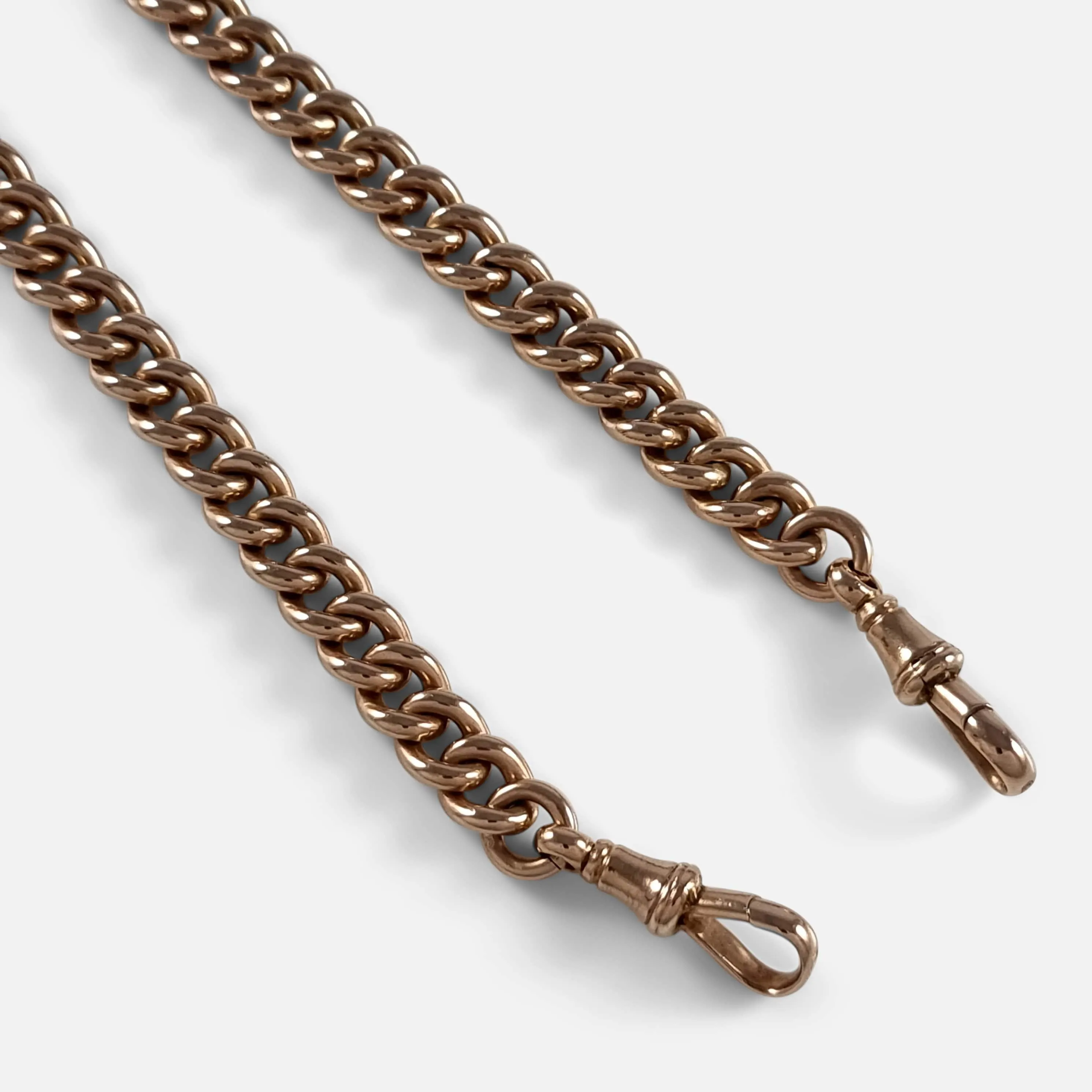 9ct Yellow Gold Double Albert Watch Chain, 61.1g