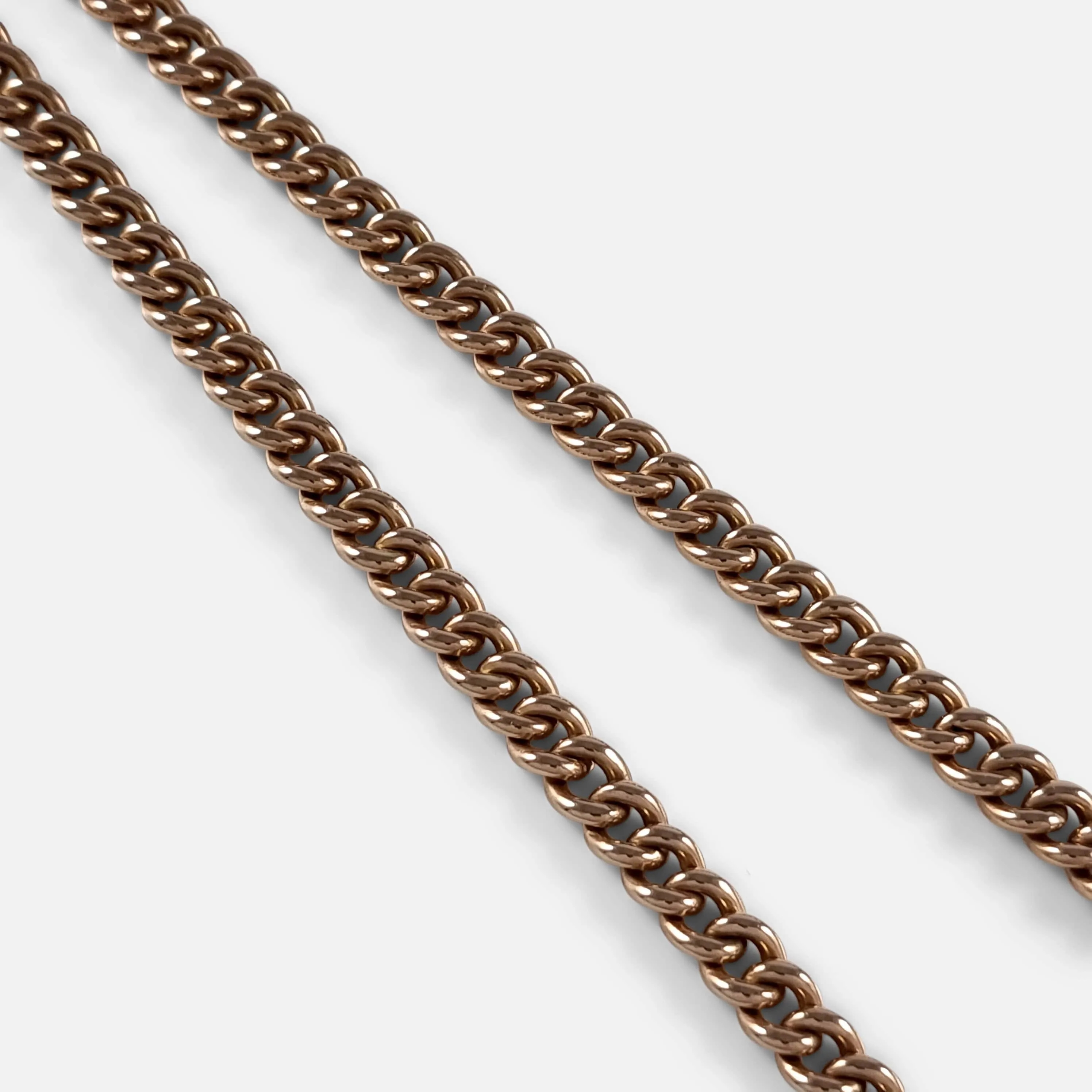 9ct Yellow Gold Double Albert Watch Chain, 61.1g