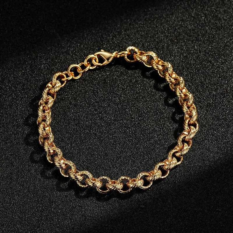 9mm Gold Lined Pattern Belcher Set 8/22 Inches