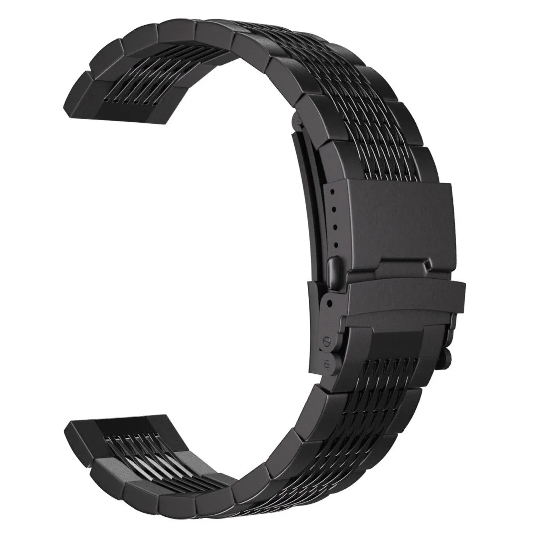 Amazfit Bip U (Pro) Luxury Steel Chain Strap (Black)