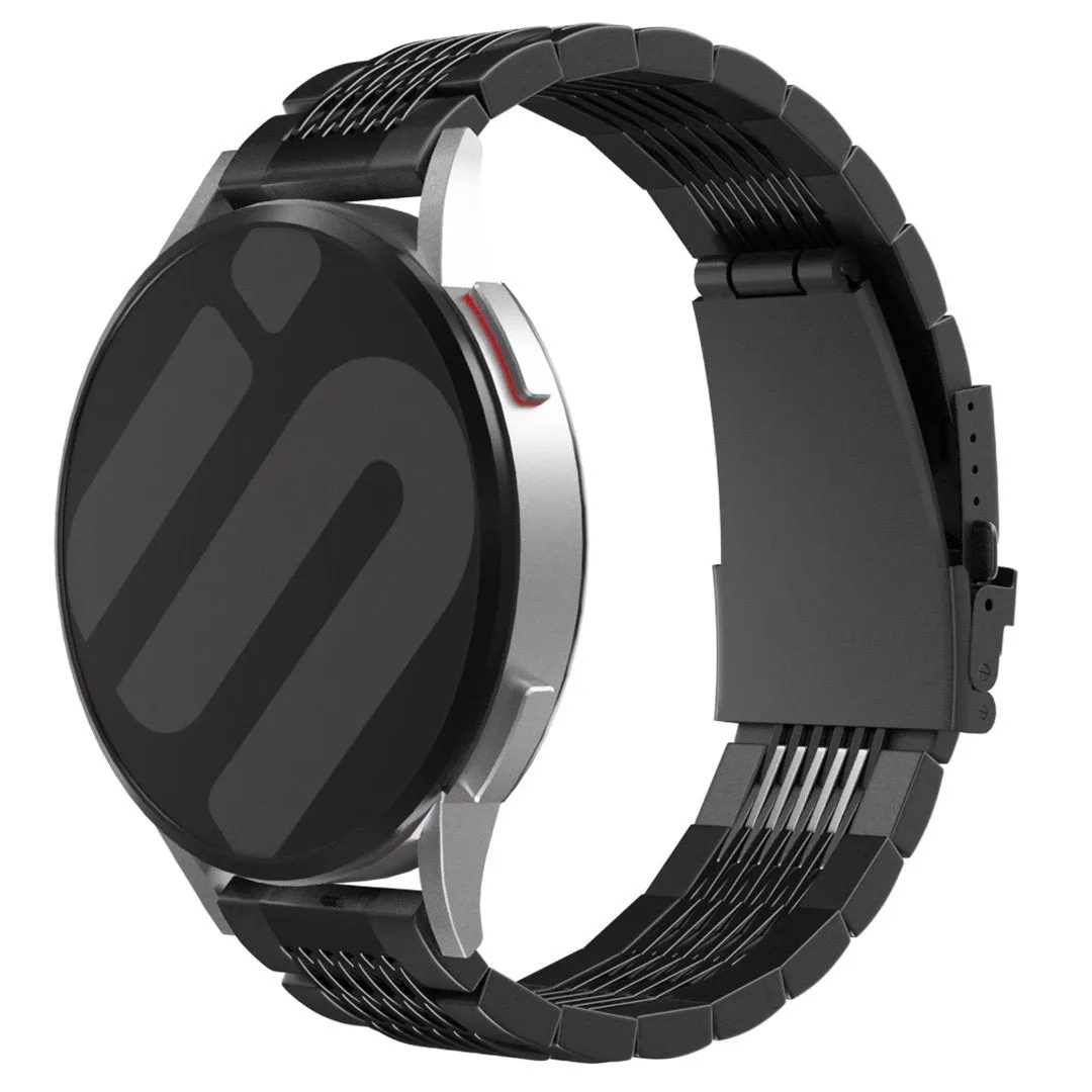 Amazfit Bip U (Pro) Luxury Steel Chain Strap (Black)