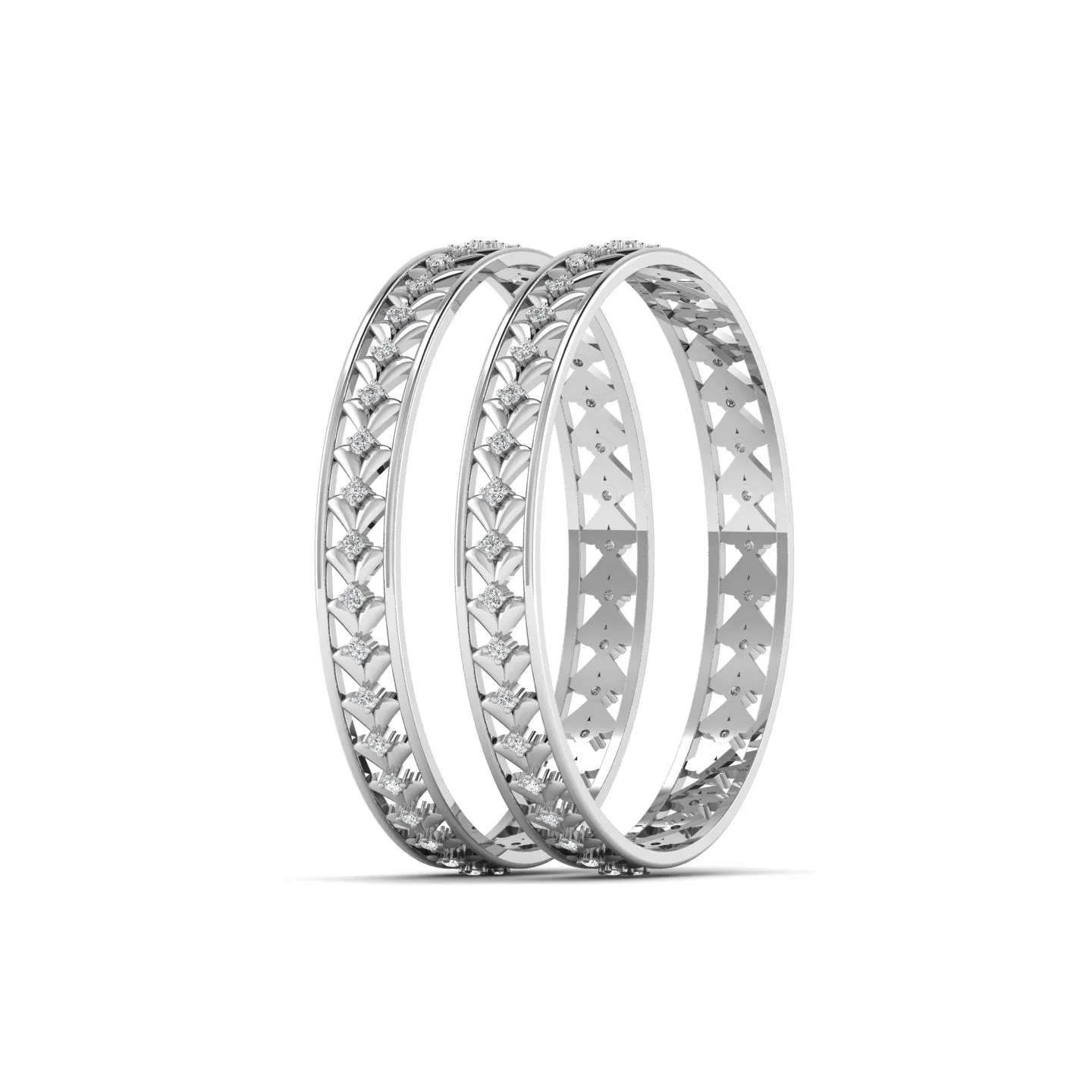 Amethyst Silver Bangle