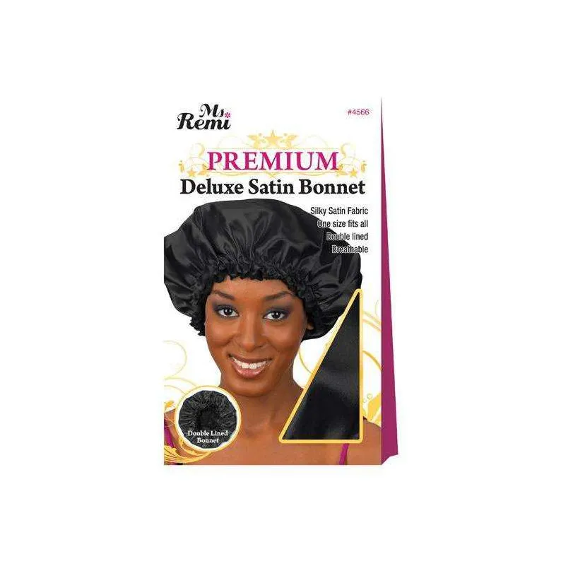 ANNIE Deluxe Satin Bonnet [Black] #04566