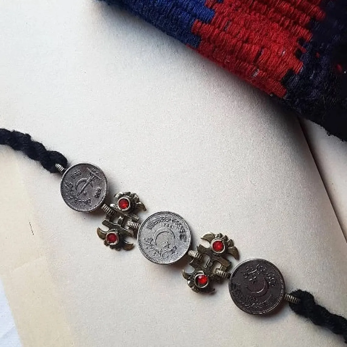 Antique Motif Statement Choker With Vintage Coins