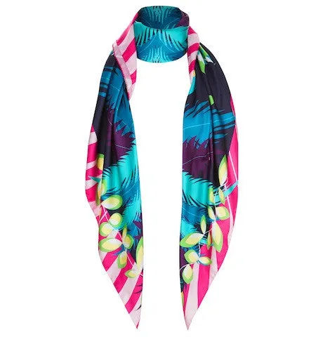 Bali Palms Oversized Silk Scarf