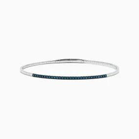 Bella Bleu 14K White Gold Blue Diamond Bangle