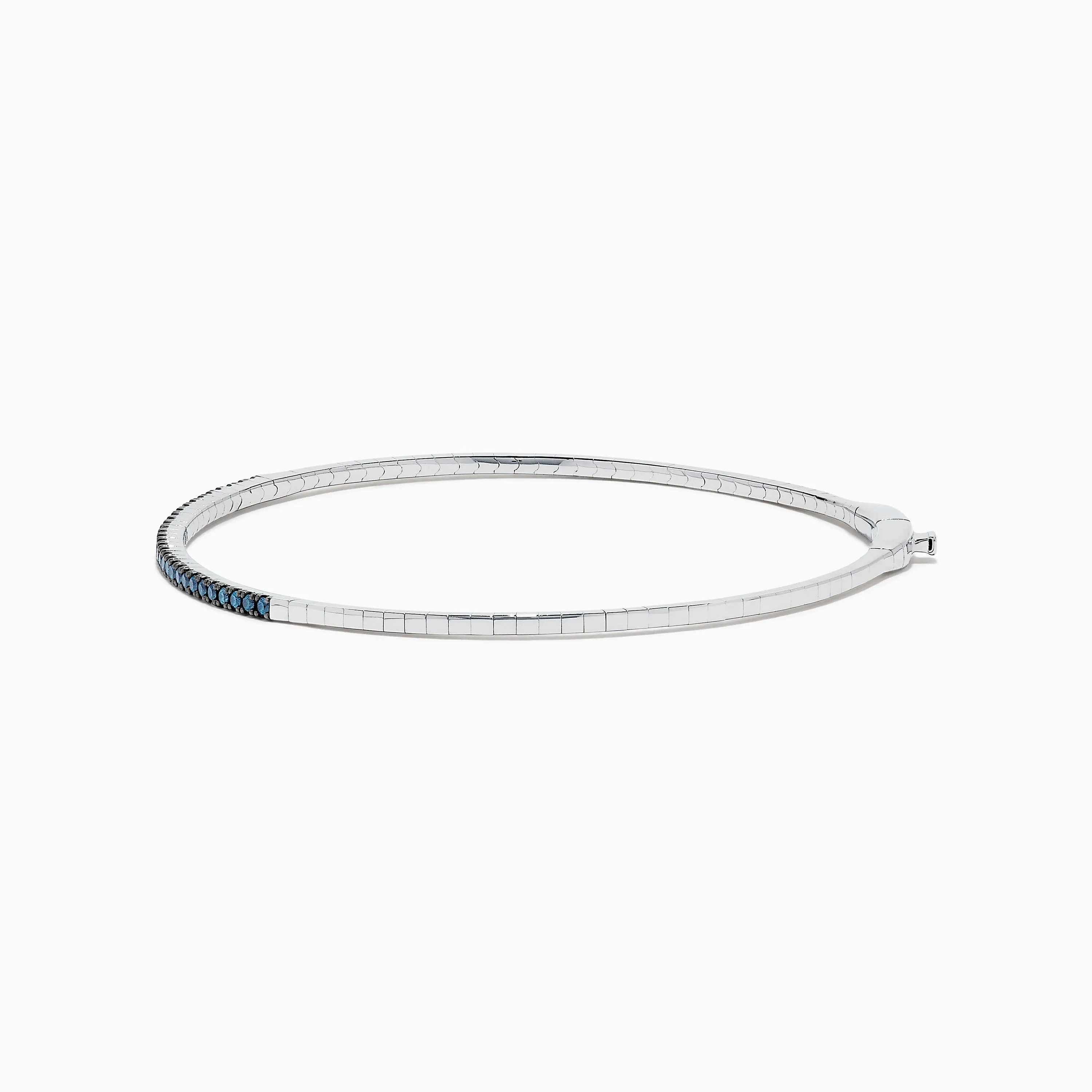 Bella Bleu 14K White Gold Blue Diamond Bangle