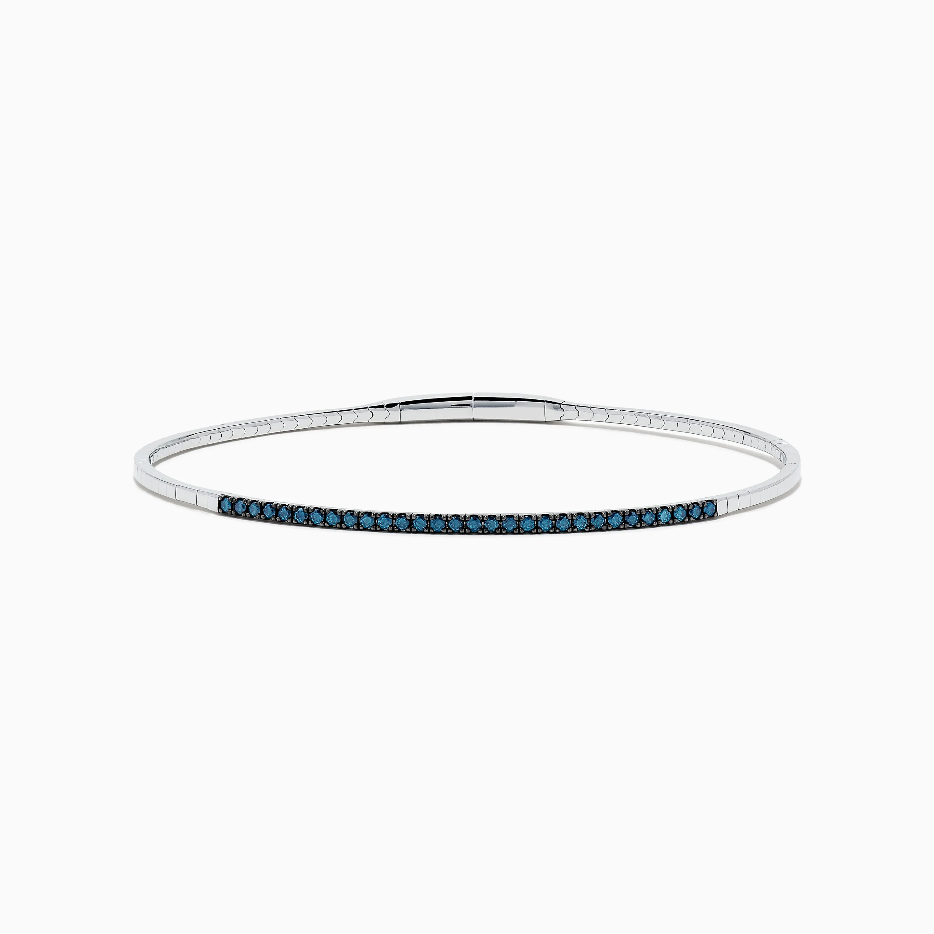 Bella Bleu 14K White Gold Blue Diamond Bangle