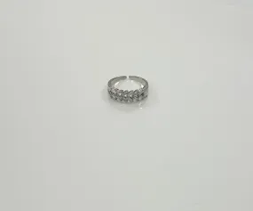 Bentley Baguette Ring Silver Dip