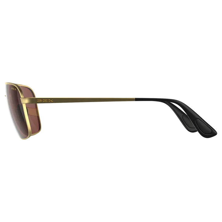 BEX Mach Matte Gold/Brown Sunglasses - S115MGB