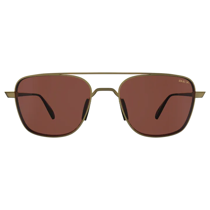 BEX Mach Matte Gold/Brown Sunglasses - S115MGB