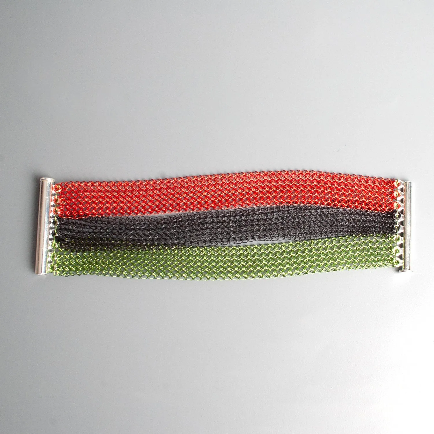 Black lives matter Bracelet, Layered Bracelet , black green and red