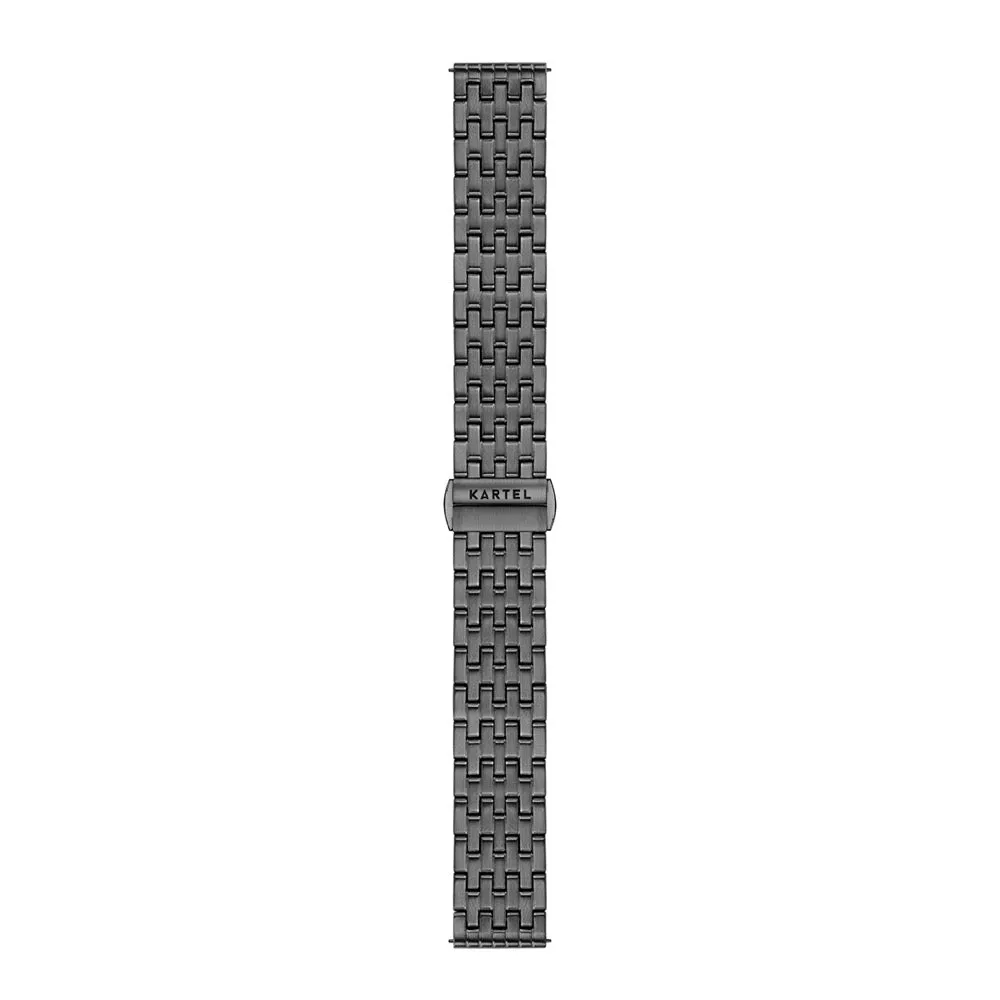 Black Metal Watch Strap - 20mm Width