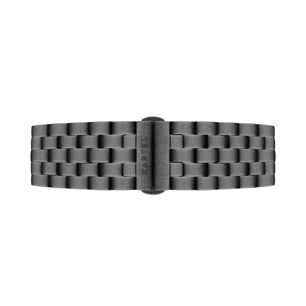 Black Metal Watch Strap - 20mm Width