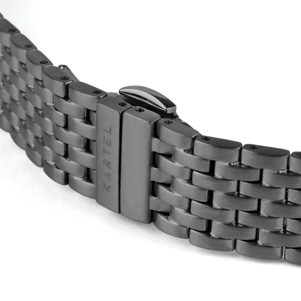 Black Metal Watch Strap - 20mm Width