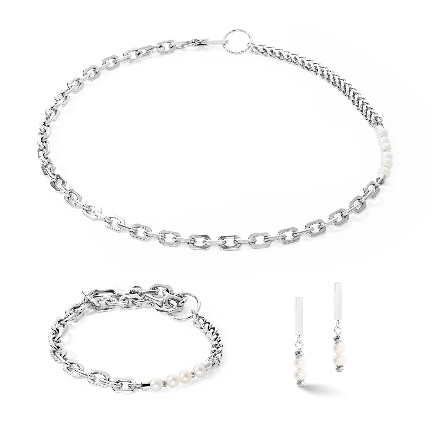 Bracelet Shape Shifter Freshwater Pearls silver