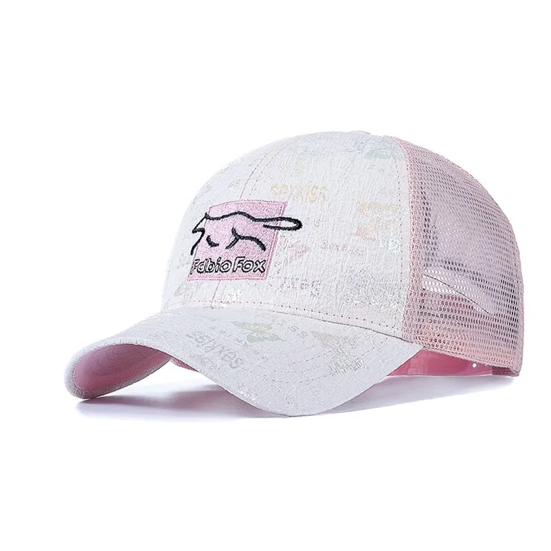 Brand Stylish Cotton Trucker Hat For Women Fashion Fox Animal Print Baseball Cap Female Outdoor Popular Great Summer Hat Cap