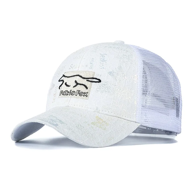 Brand Stylish Cotton Trucker Hat For Women Fashion Fox Animal Print Baseball Cap Female Outdoor Popular Great Summer Hat Cap