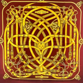 Cavalcadour Hermes Scarf by Henri d'Origny 90cm Silk