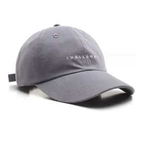 Challenge Embroidery Grey Adjustable Baseball Cap Challenge刺繡灰色可調節棒球帽 KCHT2396