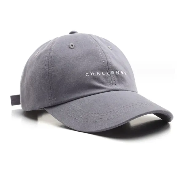 Challenge Embroidery Grey Adjustable Baseball Cap Challenge刺繡灰色可調節棒球帽 KCHT2396