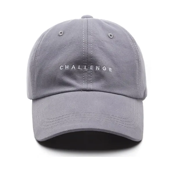 Challenge Embroidery Grey Adjustable Baseball Cap Challenge刺繡灰色可調節棒球帽 KCHT2396