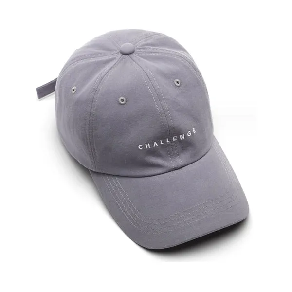 Challenge Embroidery Grey Adjustable Baseball Cap Challenge刺繡灰色可調節棒球帽 KCHT2396