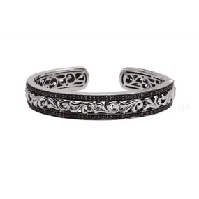 Charles Krypell Ivy Collection Cuff Bracelet with Black Sapphire