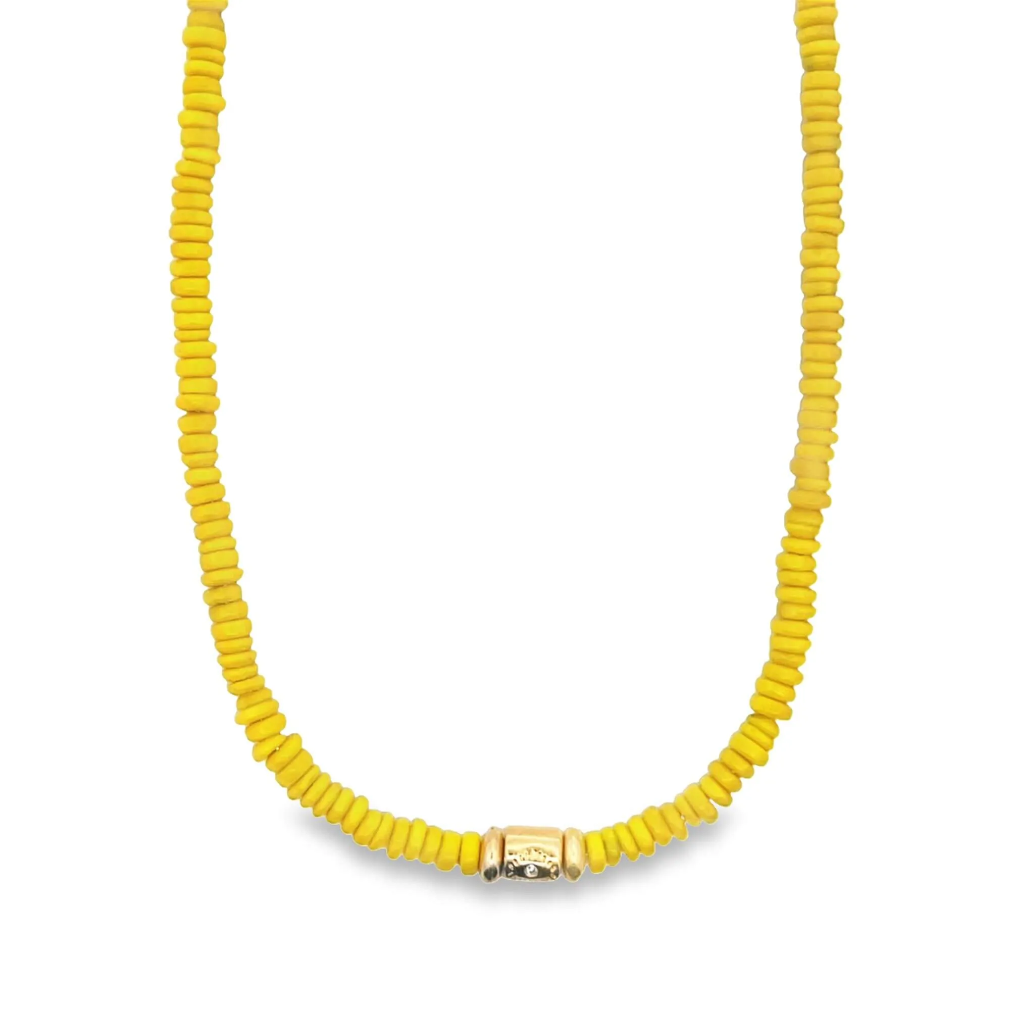 Colorful Enamel Bead Disc Choker (H64)