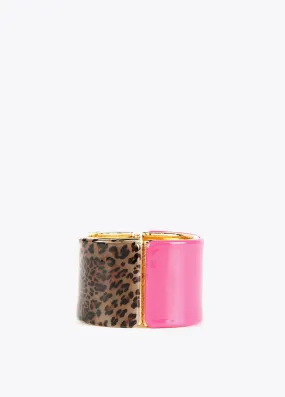 Contrast animal print bracelet
