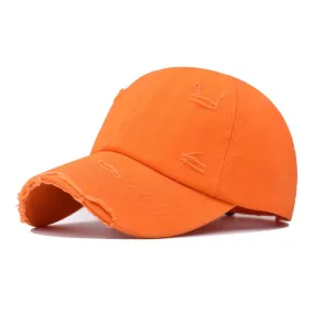 Cotton Summer Baseball Caps Holes Solid Trucker Hat Snapback Bone Fashion Casual Adjustable Dad Cap for Men Women