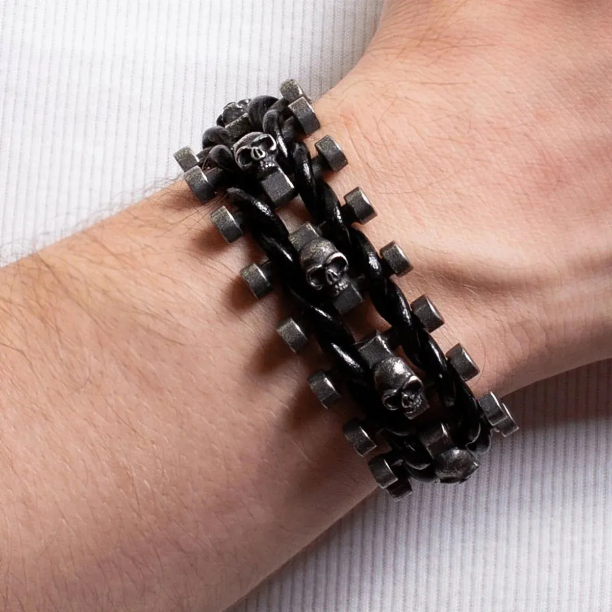 Cristiano Black Skeleton Bracelet